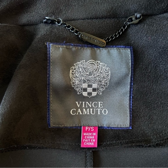 Vince Camuto Black Faux Suede Utility Style Jacket SZ S - Picture 4 of 5